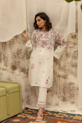 DC-0480 OFFWHITE DIGITAL PRINTED KURTA